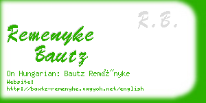 remenyke bautz business card